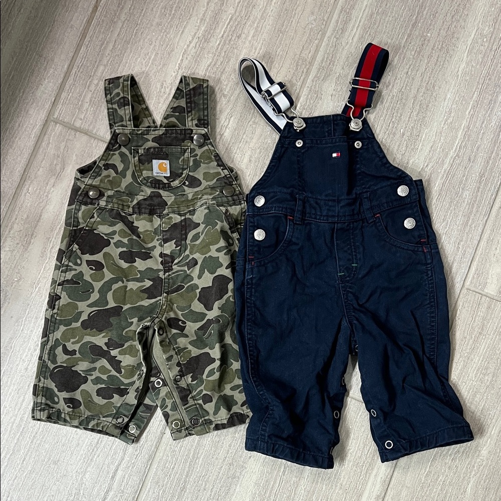 Carhartt camo and Tommy Hilfiger overall bundle